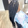 Medium Boho Knotless Braids + Silky NON-Human Curly Hair Included