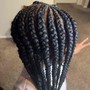 Feed In Lemonade Braids w/ wash & hair included