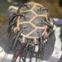 4 stitch braids with weave