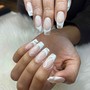 Poly gel overlay (short nails)