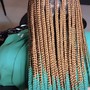 Medium feed in Box Braids