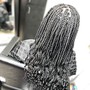 Large Goddess Box Braids Waist Length