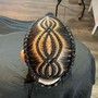 Mens braids with shampoo and blow dry