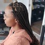 Medium knotless braids