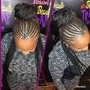 Medium Feed ponytail Braids