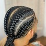 2-6 Feed-In Cornrow Braids