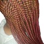 6 Feed-in Braids ~ Mid-Back Length