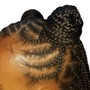 High Ponytail (Medium Braids/Shoulder Length)