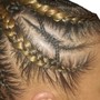 6 Feed-in Braids ~ Mid-Back Length