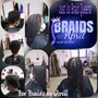 Small Box Braids ($50.00 deposit)