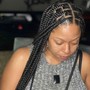 Smedium Knotless or box braids waist