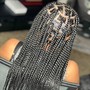 Smedium Knotless or box braids waist