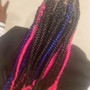 Color braiding hair