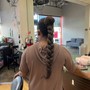 Under wig Braid down