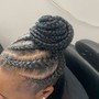 Small Feed in  Braid ponytail