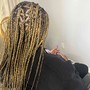 Medium triangle knotless braids