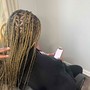 Medium triangle knotless braids