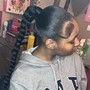 Braided ponytail