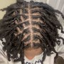 Braids (regular cornrows or medium box braid on their natural  hair/ no extensions)