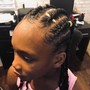 Kids Medium Cornrows w/extension (HAIR INCLUDED)