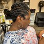 Style hairCut w/relaxer touch up