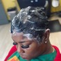 (Short Hair)Semi Permanent Color, Relaxer, Shampoo and Style,