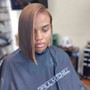 Relaxer retouch and style