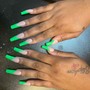 Acrylic fullset long freestyle