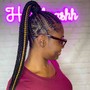 Small straight back Braids