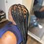 Medium Knotless Braids ( lower back )