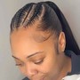 Sleek Ponytail w/ Long Braid