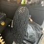 Half stitch half curly weave style