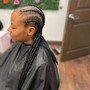 Kid's Braids w/extensions, shampoo