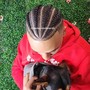 Adult Cornrows with hair added