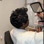 Natural hair womens blowdry style