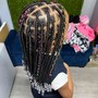 Kid's Knotless Braids w/beads. (12  and under)