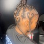 2 feedin braids/butterfly