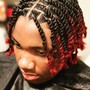 Feed in braids with crochet