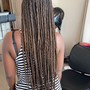 Feed in braids with crochet