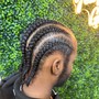 1 Layer Cornrows Straight Back