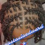 Adult Cornrows with hair added