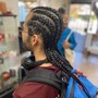 Men Cornrows straight  back