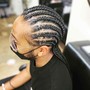 Men Cornrows straight  back