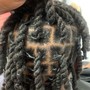 Loc knot( CUBAN HAIR INCLUDED)