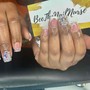 Acrylic fullset long freestyle