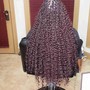 Smedium Size Boho Knotless Box Braids/Midback