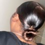 Swoop ponytail w/ heart