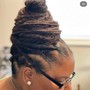 Retwist + Style Mid back Locs