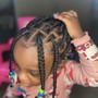 Kid's Fulani Braids (hair added)