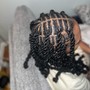 Small French roll braids